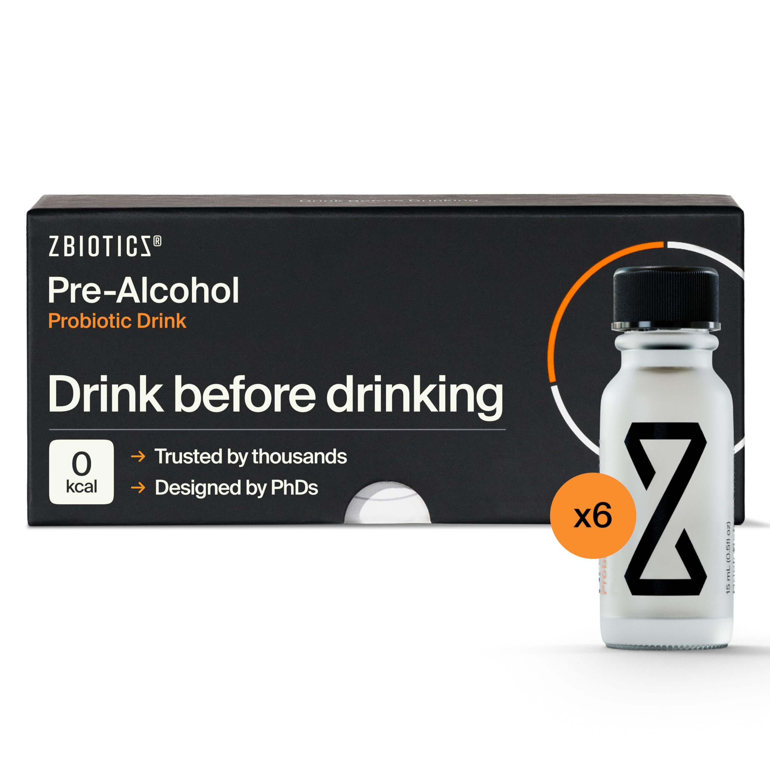 ZBiotics — Feel Better After Drinking, Wake Up Refreshed | 6-Pack Probiotic