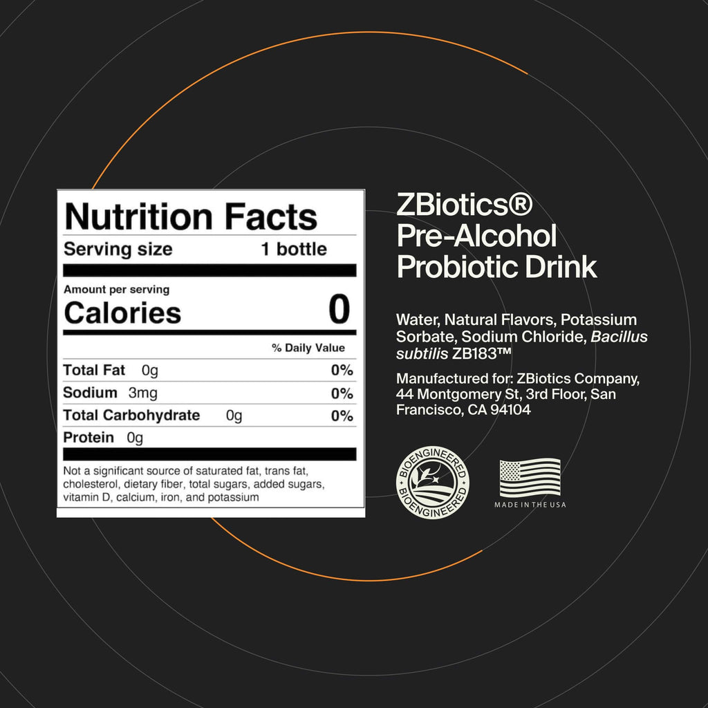 ZBiotics — Feel Better After Drinking, Wake Up Refreshed, Science-Backed Probiotic for Easier Mornings, Travel-Friendly 12-Pack of 0.5 Fl Oz Bottles