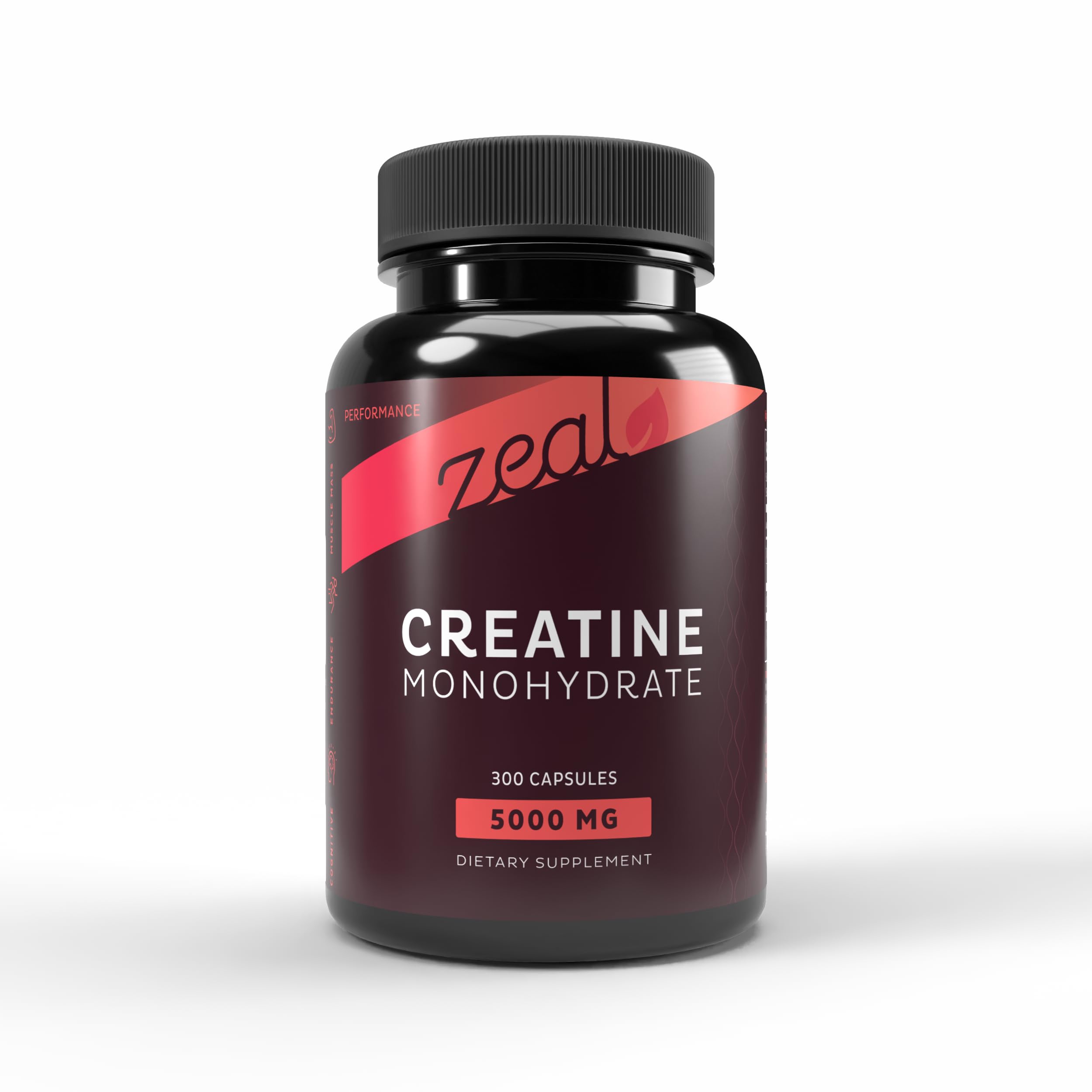 Zeal Creatine Monohydrate - 300 Capsules, Unflavored | Creatine Supplement