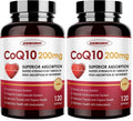 ZEBORA CoQ10-200mg Softgels with PQQ, BioPerine & Omega-3 — Pack of 2