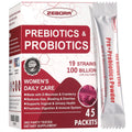ZEBORA Probiotics for Women | 100B CFUs, Prebiotics, D-Mannose & Cranberry, 45 Packets