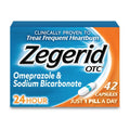 Zegerid OTC 24-Hour Heartburn Relief | Omeprazole 20 mg + Sodium Bicarbonate | 42 Capsules