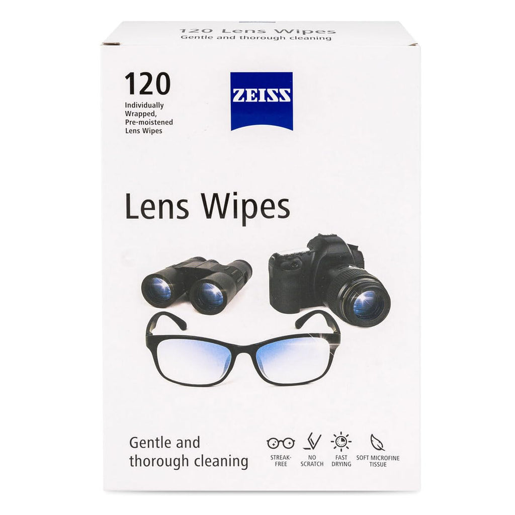 ZEISS Lens Cleaning Wipes, 120 Count - Pre-Moistened, Individually Wrapped for Coated Glass