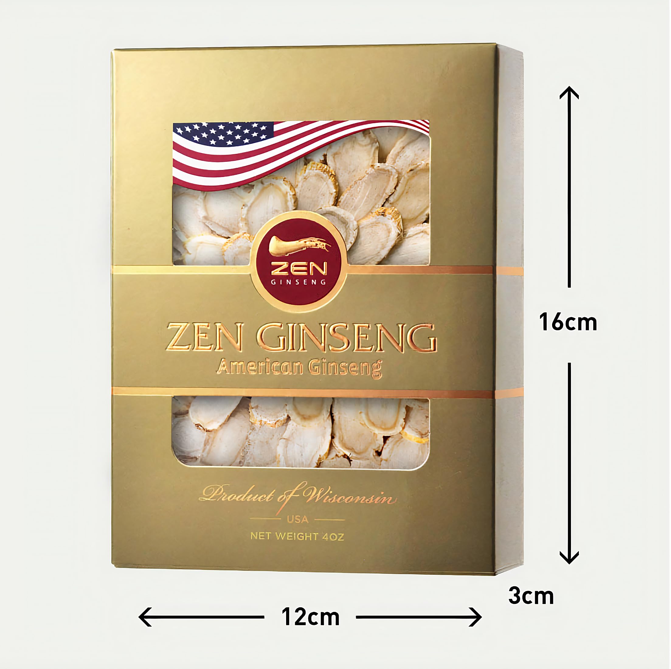 Zen Ginseng – American Wisconsin Ginseng Slices (8 oz, 2 Boxes) for Energy, Focus & Mood