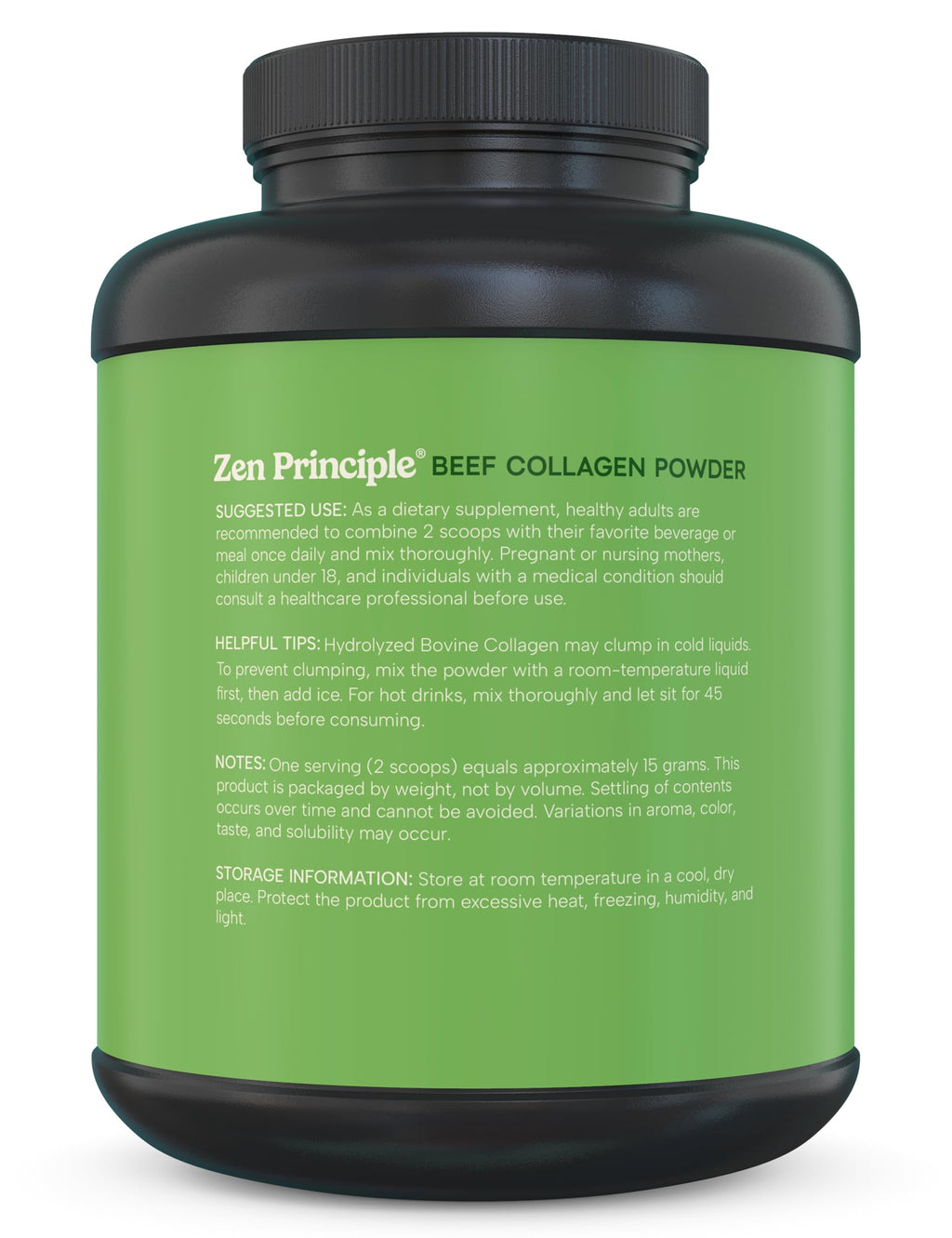 Zen Principle Grass-Fed Collagen Peptides 5 lb – Anti-Aging Protein Powder
