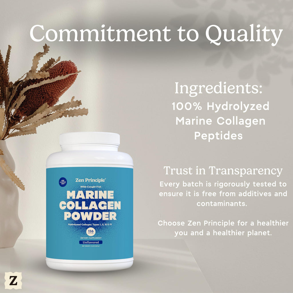 Zen Principle Marine Collagen Peptides – 3lb, Wild-Caught, Non-GMO, Unflavored