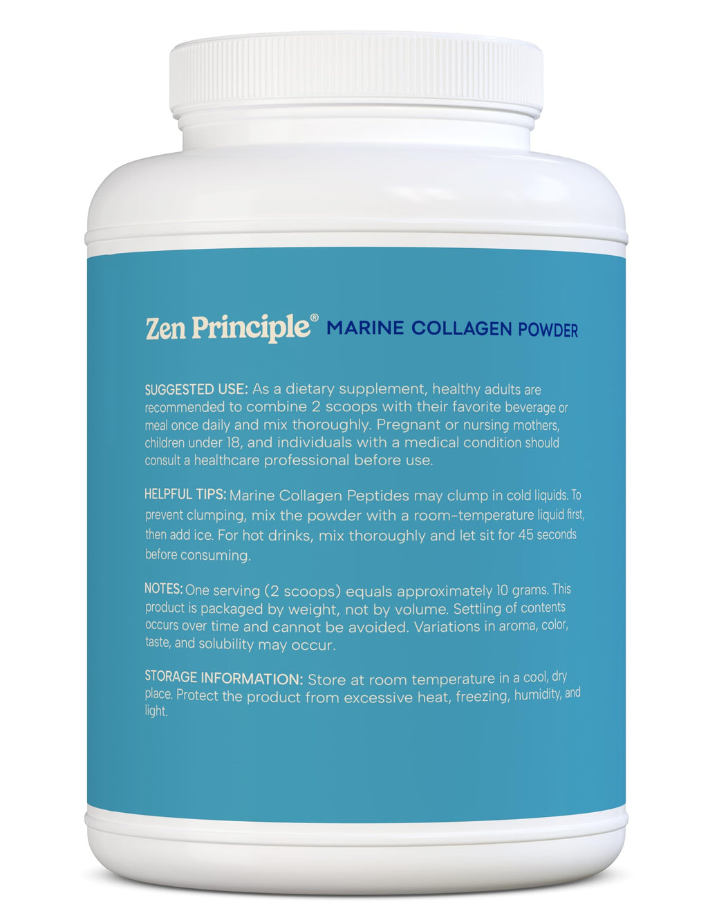 Zen Principle Marine Collagen Peptides – 3lb, Wild-Caught, Non-GMO, Unflavored
