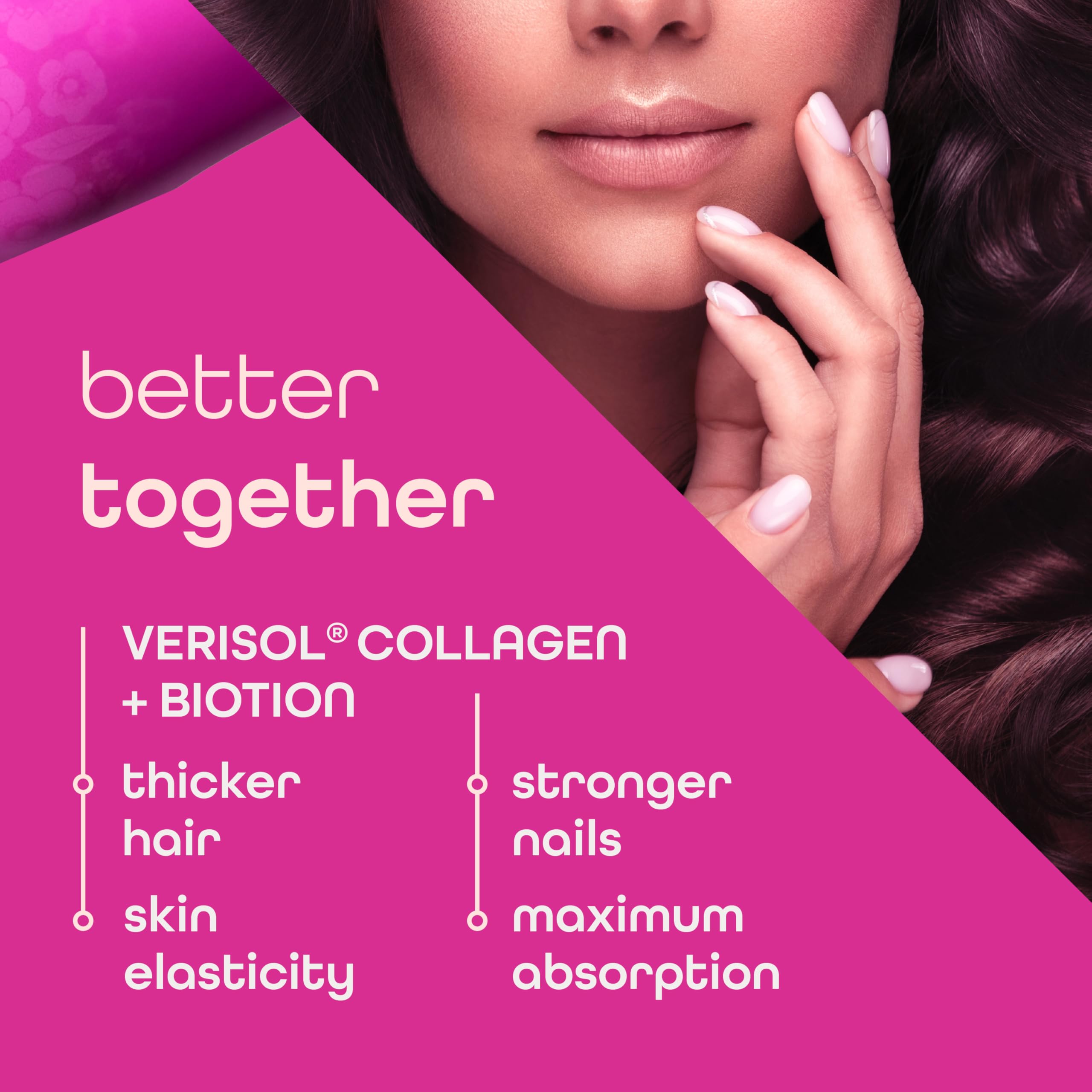 Zena Nutrition Liquid Collagen with Biotin – Type I & III, Verisol, Mixed Berry (60 Servings)