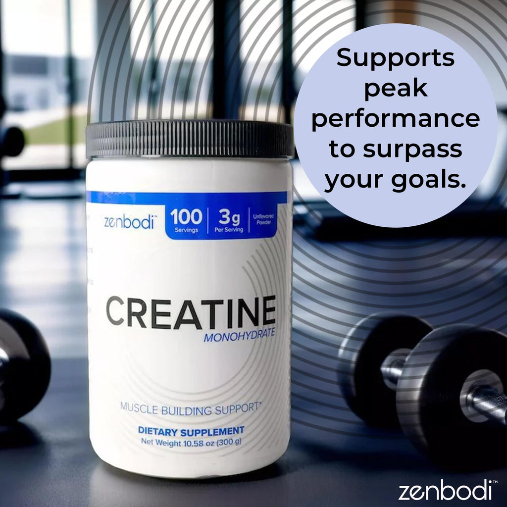 Zenbodi Creatine Monohydrate 300g – 100 Servings, Unflavored