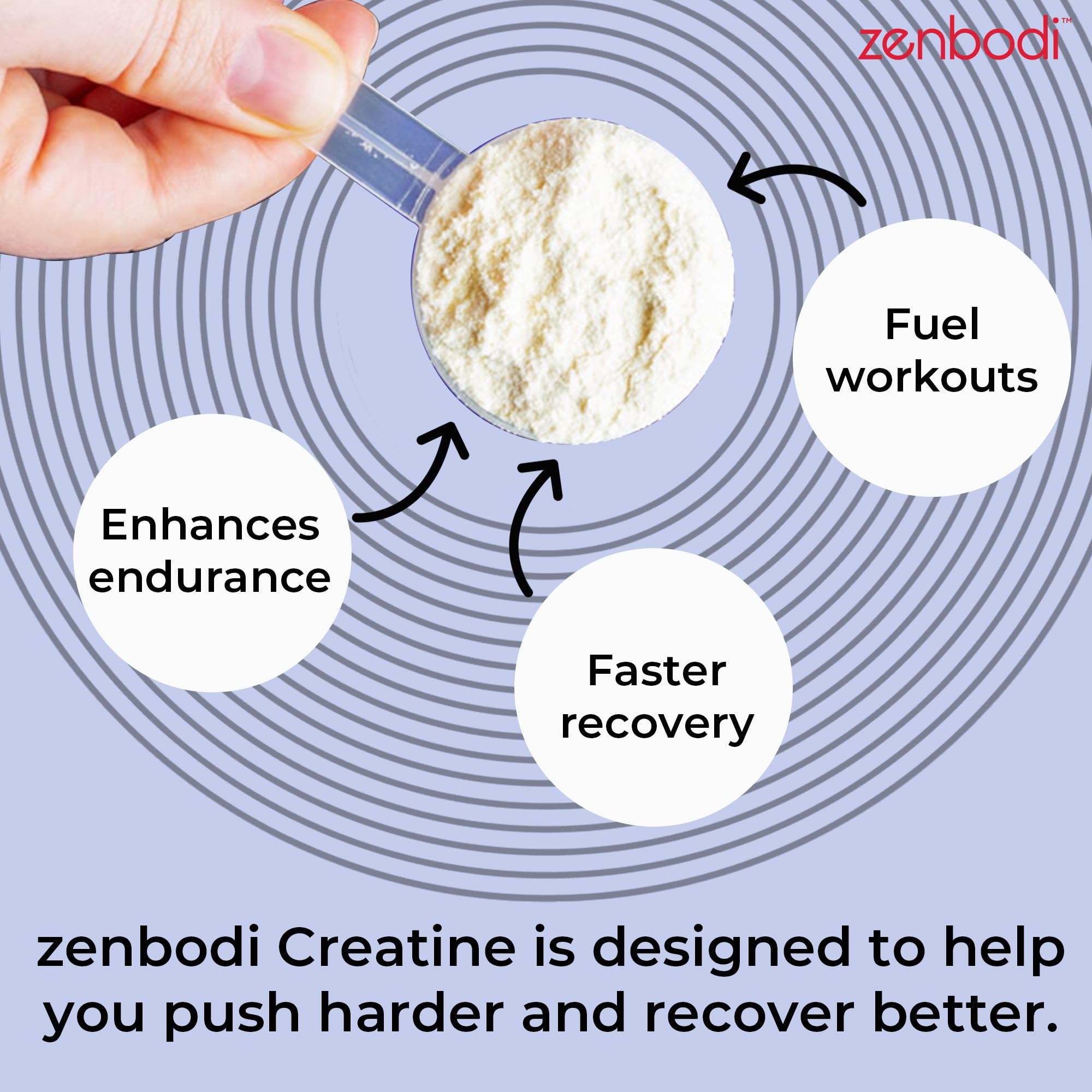 Zenbodi Creatine Monohydrate 300g – 100 Servings, Unflavored