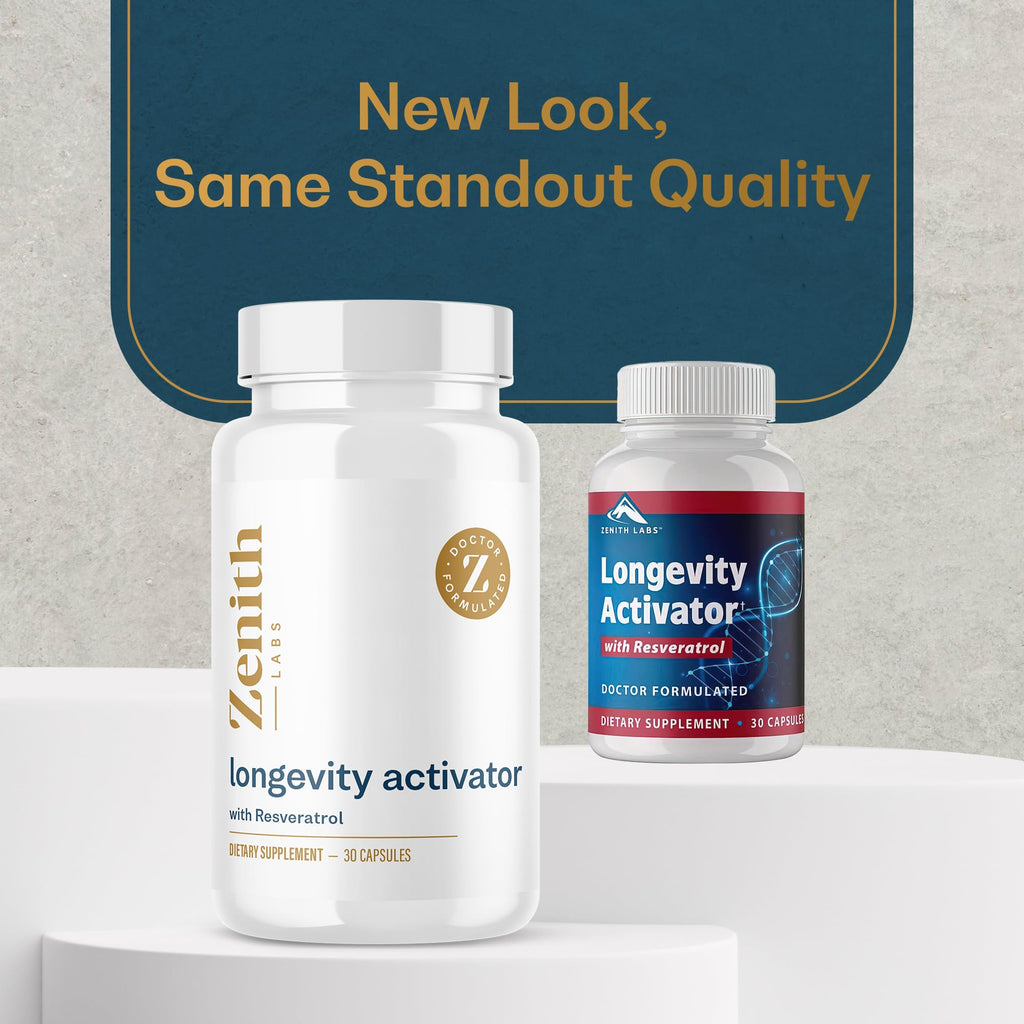 Zenith Labs Longevity Activator: Anti-Aging Supplement with Resveratrol | 3 Pack