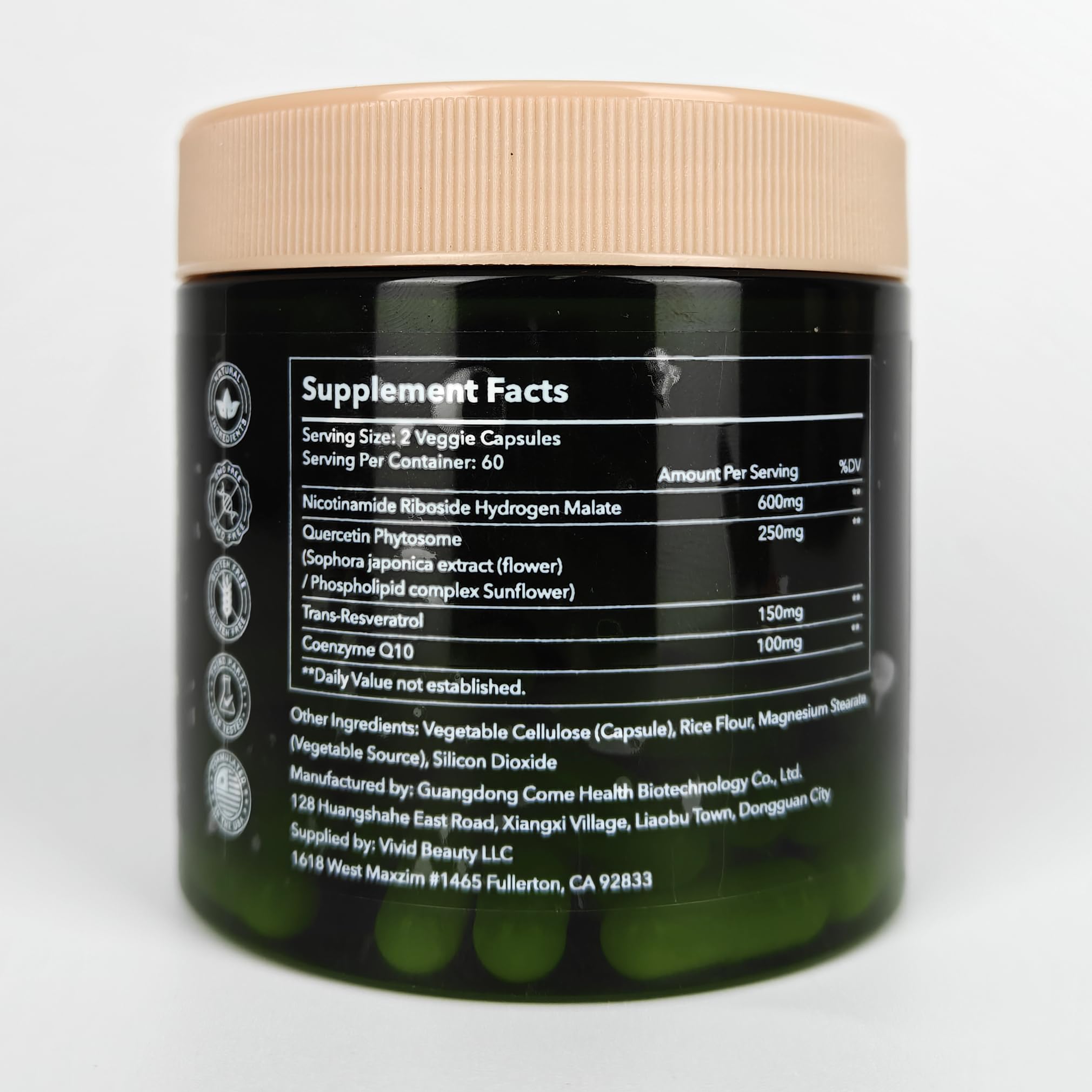 ZenUP NAD+ Supplement | 1100mg Liposomal NR with Resveratrol & Quercetin | Energy & Skin Support | 120 Caps