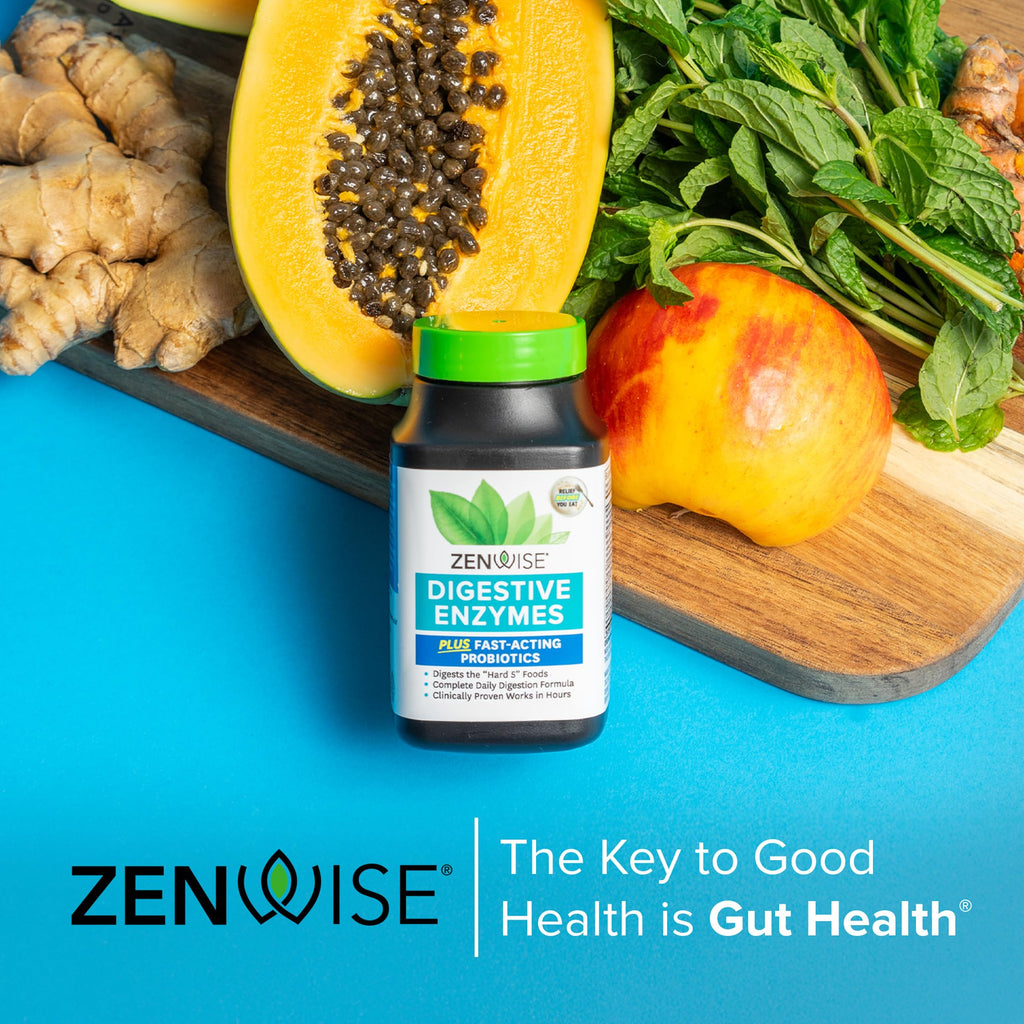 Zenwise Health Digestive Enzymes for Gut Health & Bloating Relief - 100 Count