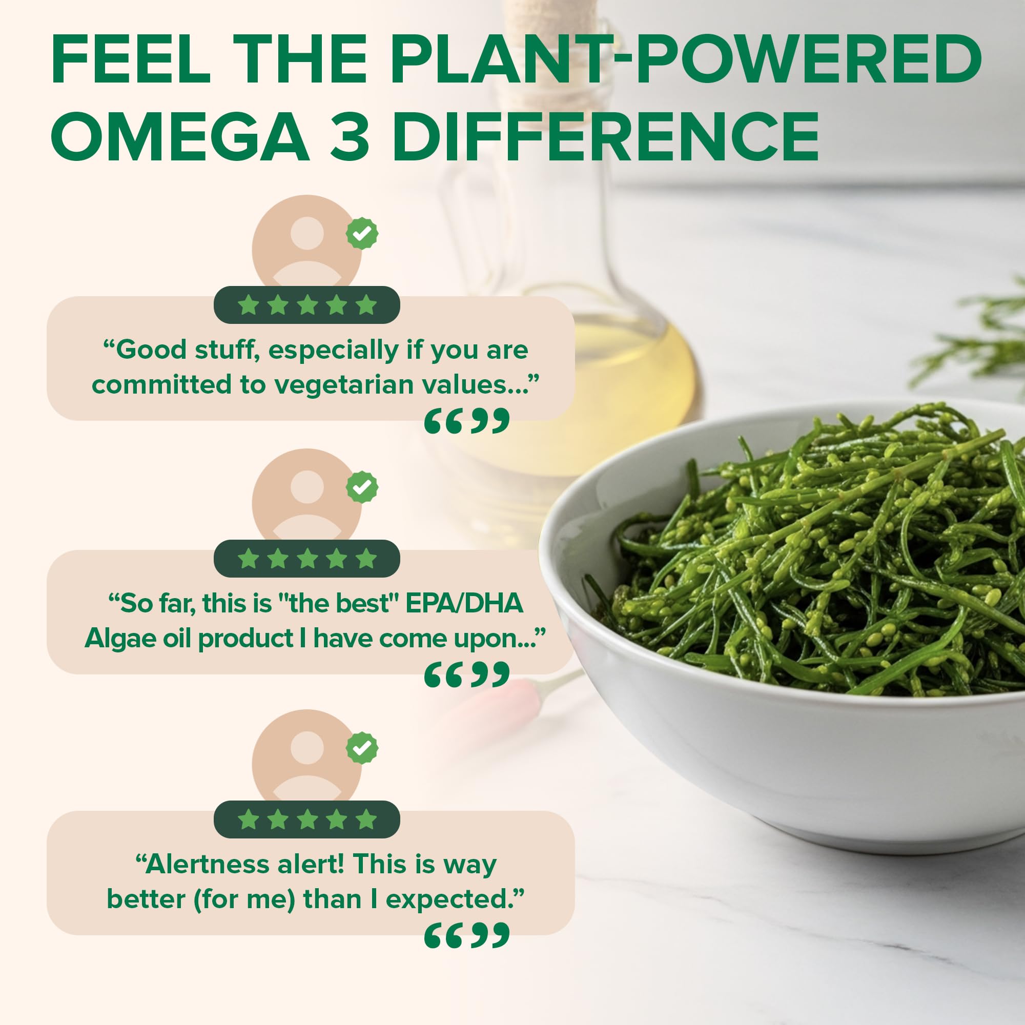 Zenwise Vegan Omega-3 Supplement – Algae-Derived EPA/DHA/DPA | Burpless, 120 Softgels