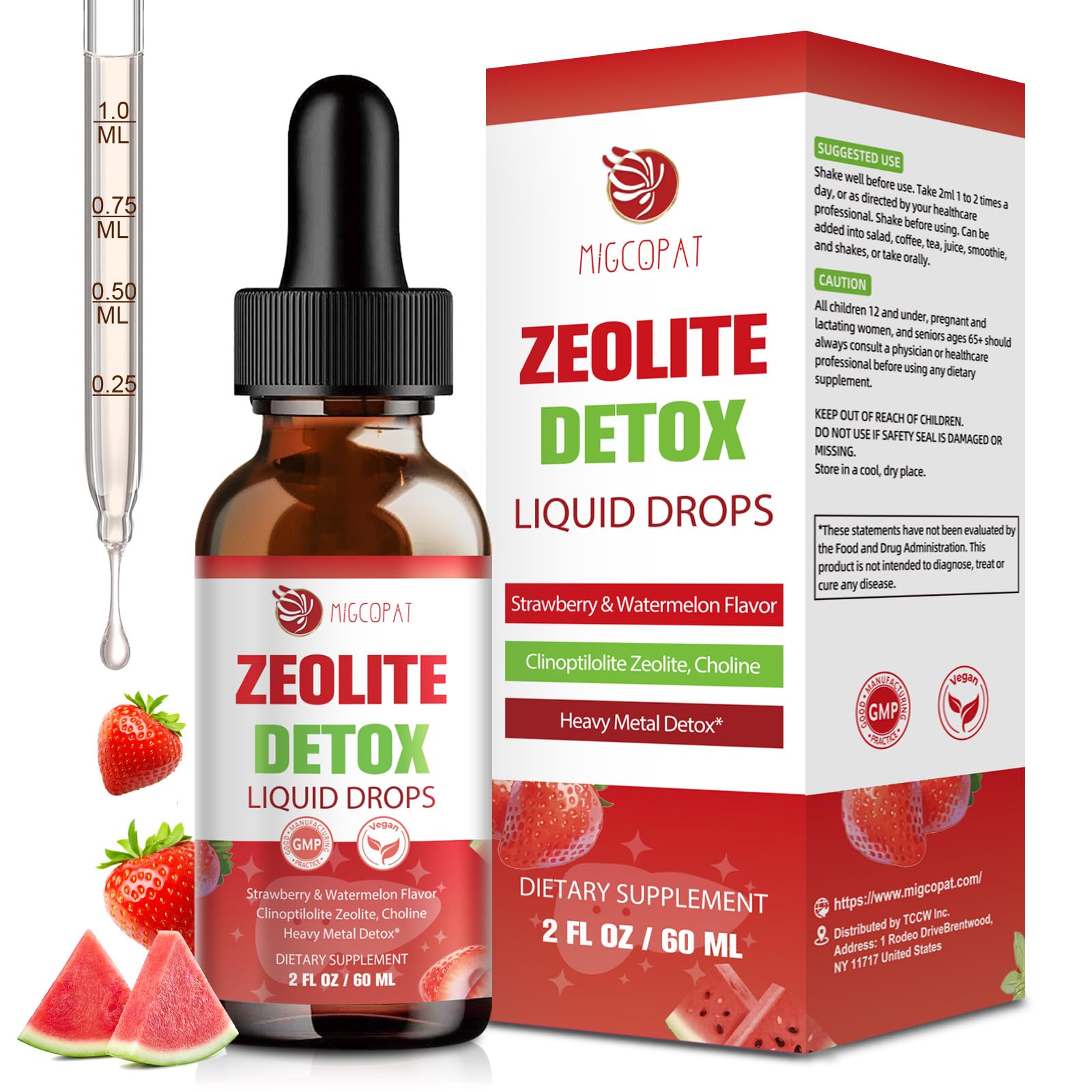 Zeolite Detox Drops 5-in-1 High Absorption with Vitamin C, B12, D3 & Choline – Heavy Metal Detox & Immune Support – 60ml