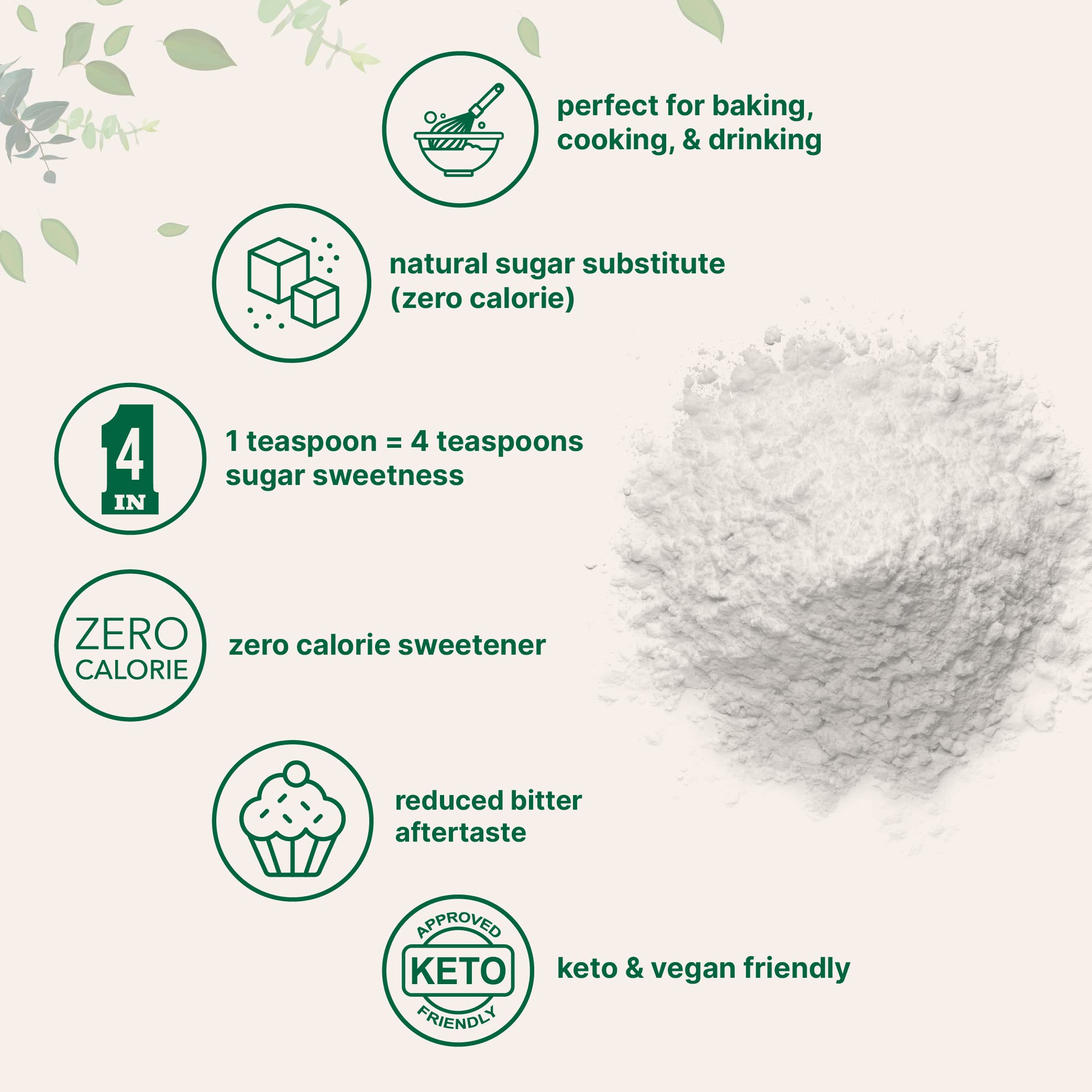 Stevia Erythritol Blend Powder – 4 lb | Zero Calorie, Keto & Low Carb