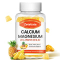 Zetelixia Calcium Gummies for Women & Men – Calcium Magnesium Zinc with Vitamin D3 & K2, Pineapple & Mango Flavor, 60 Count