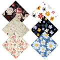 Zewurtuw 6-Pack Microfiber Glasses Cleaning Cloths – 6.3x6.3 in Flower Design