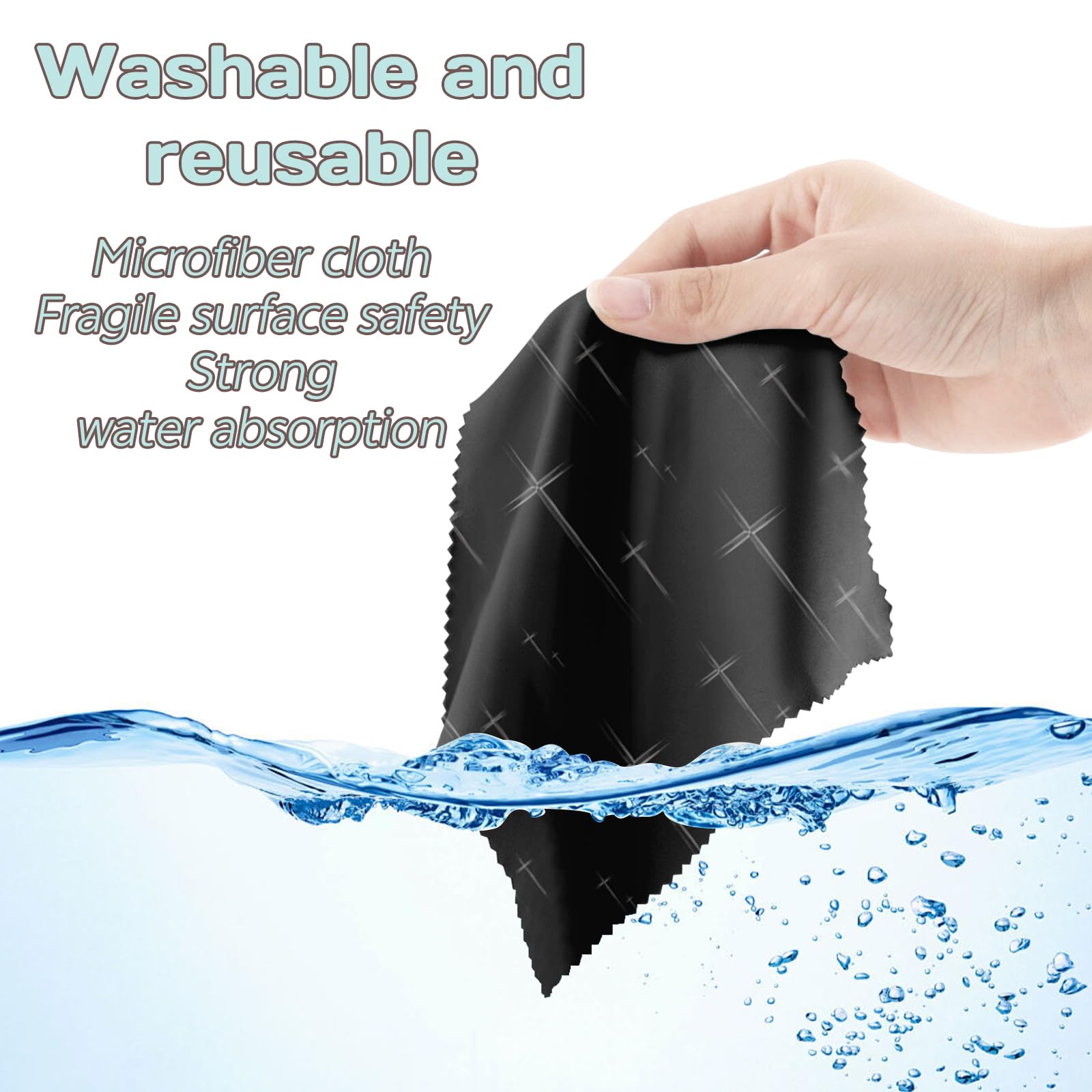 Zewurtuw 6-Pack Glasses Cleaning Cloth – Microfiber Lens Cloth 6.3x6.3 in Mushrooms Cat Pattern