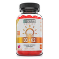 Zhou D3+K2 Gummies – Vitamin D3 & K2 for Immune, Bone & Heart Health | Gelatin-Free, 60 Veggie Gummies (5000 IU D3 + MK-7)