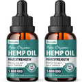 ZiehooGe Hemp Oil Organic Extract - Maximum Strength 2-Pack | 100% Natural Drops