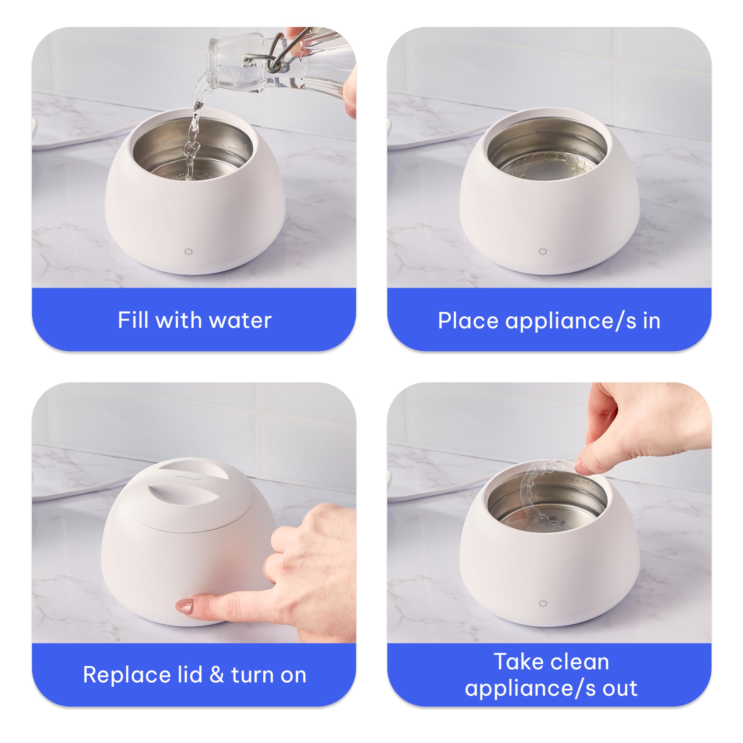 Zima Dental Pod | Ultrasonic Retainer Cleaner - Original Cleaner Machine
