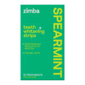 Zimba Spearmint Teeth Whitening Strips | Vegan, Enamel Safe Hydrogen Peroxide Teeth Whitener for Coffee, Wine, Tobacco, and Other Stains | 14 Day Treatment | Spearmint