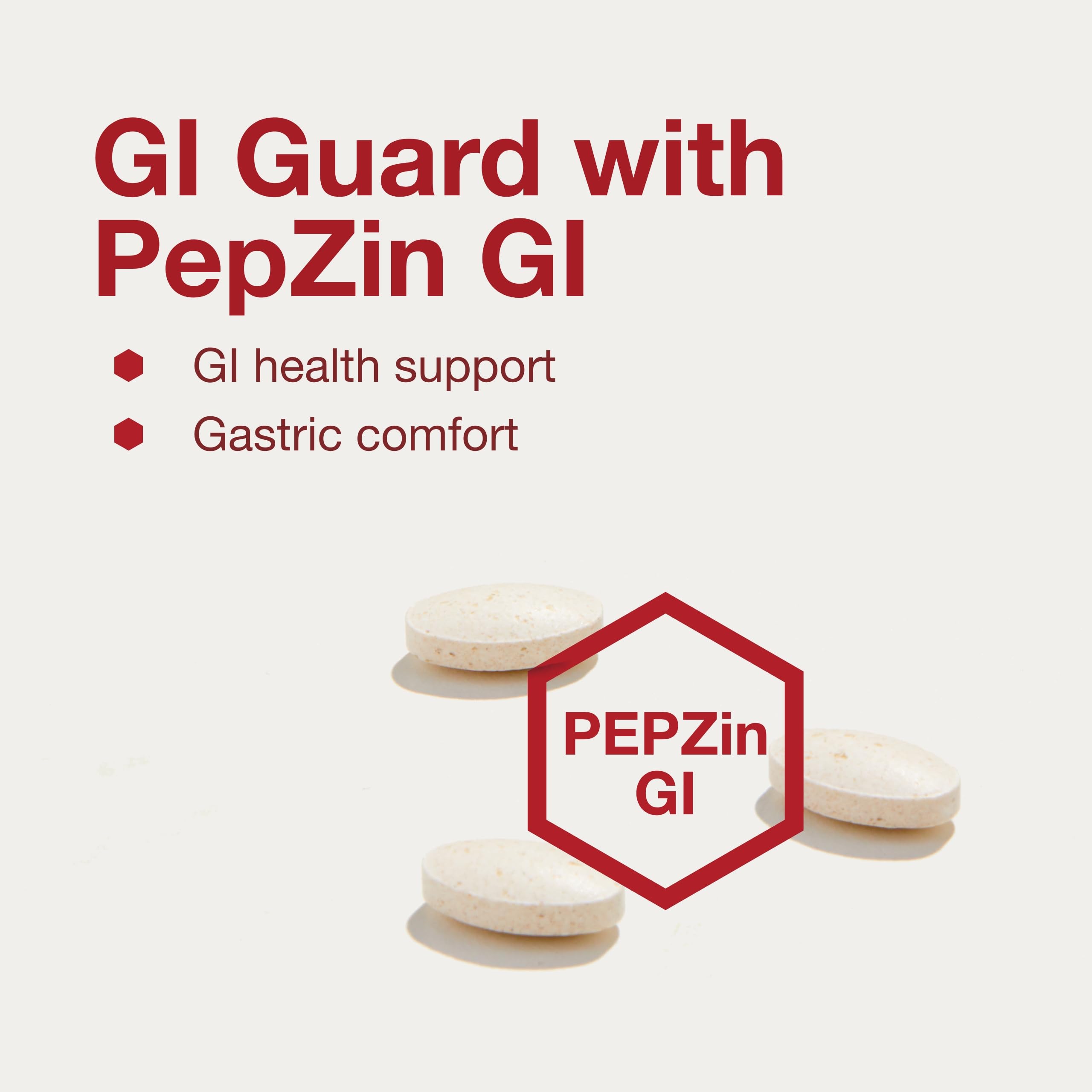 GI Guard with PepZin GI – Digestive Health | Non-GMO & Vegan | 60 Tablets