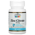 21st Century HealthCare Zinc Citrate Tablets 50mg – 60 Count | Immune Support