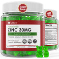 Zinc Gummies with Copper, Selenium, C & D3 + Elderberry - Fermented, Sugar-Free, 60 Ct
