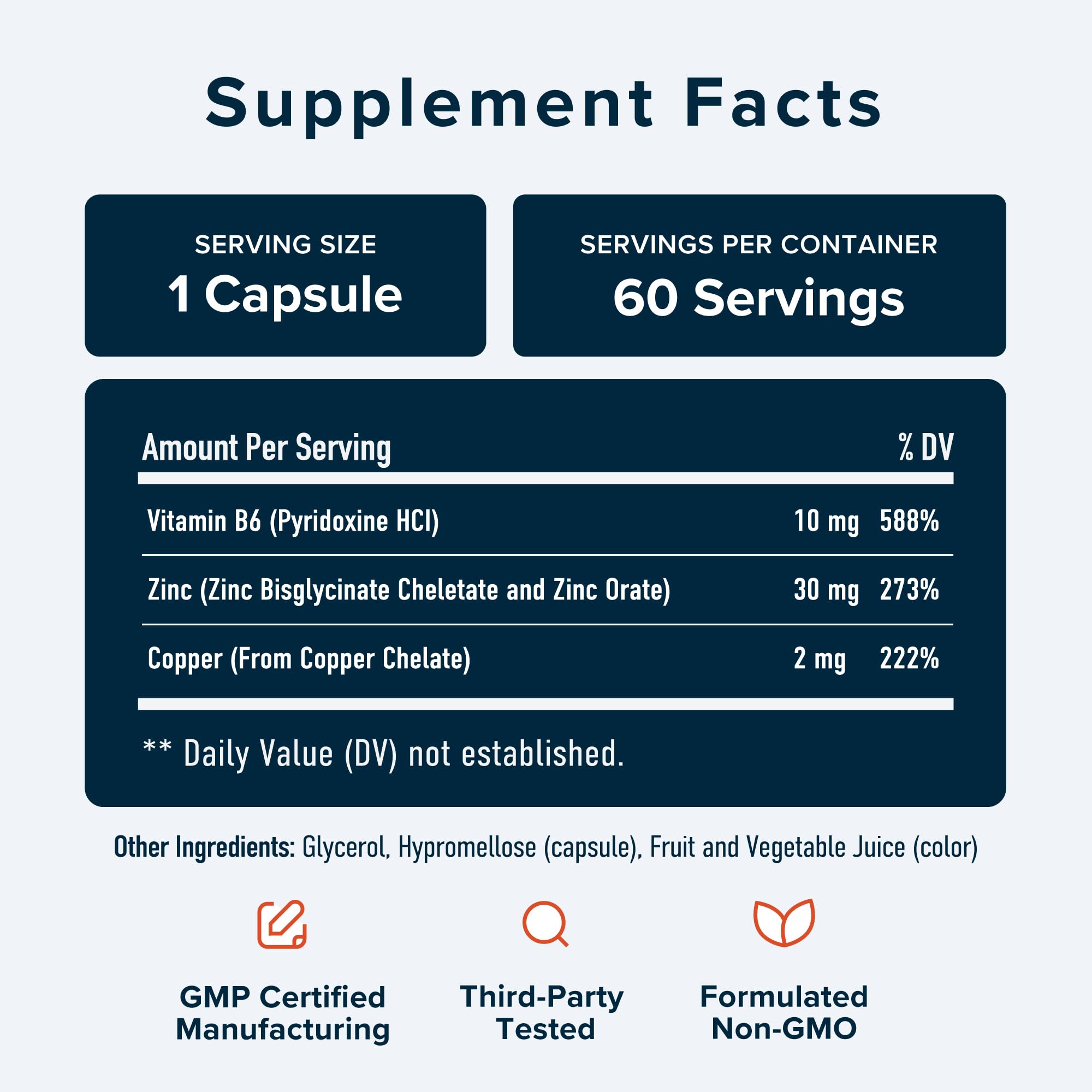 Zinc Supplement Microbeadlets for Immune & Acne Support | Highly Absorbable Zinc Bisglycinate & Orotate with 2mg Chelated Copper + Vitamin B6 | Vegan, Gluten-Free | 60 Capsules (2 Month Supply)