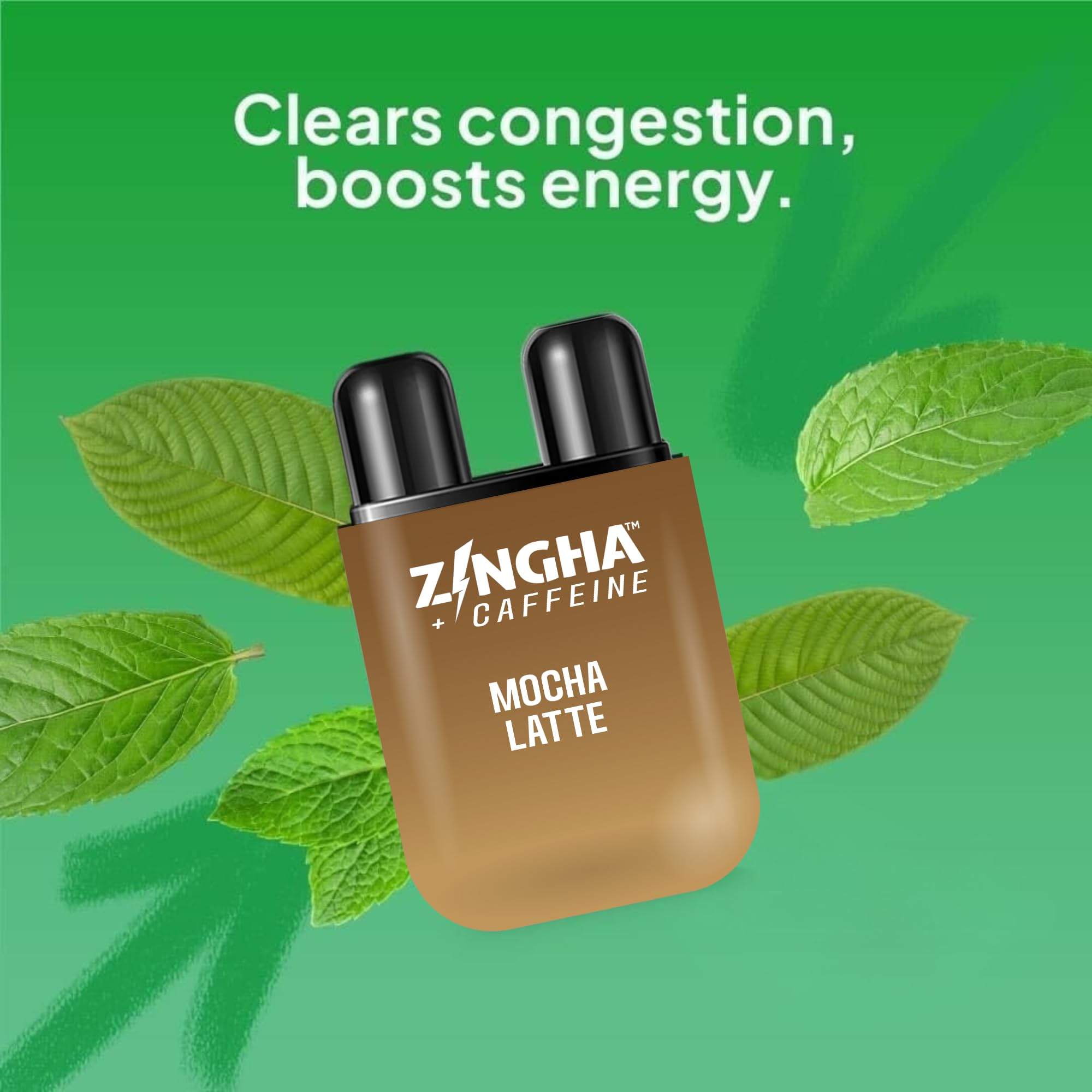 Z!NGHA Caffeinated Aromatherapy Nasal Inhaler Stick – Natural Energy & Focus