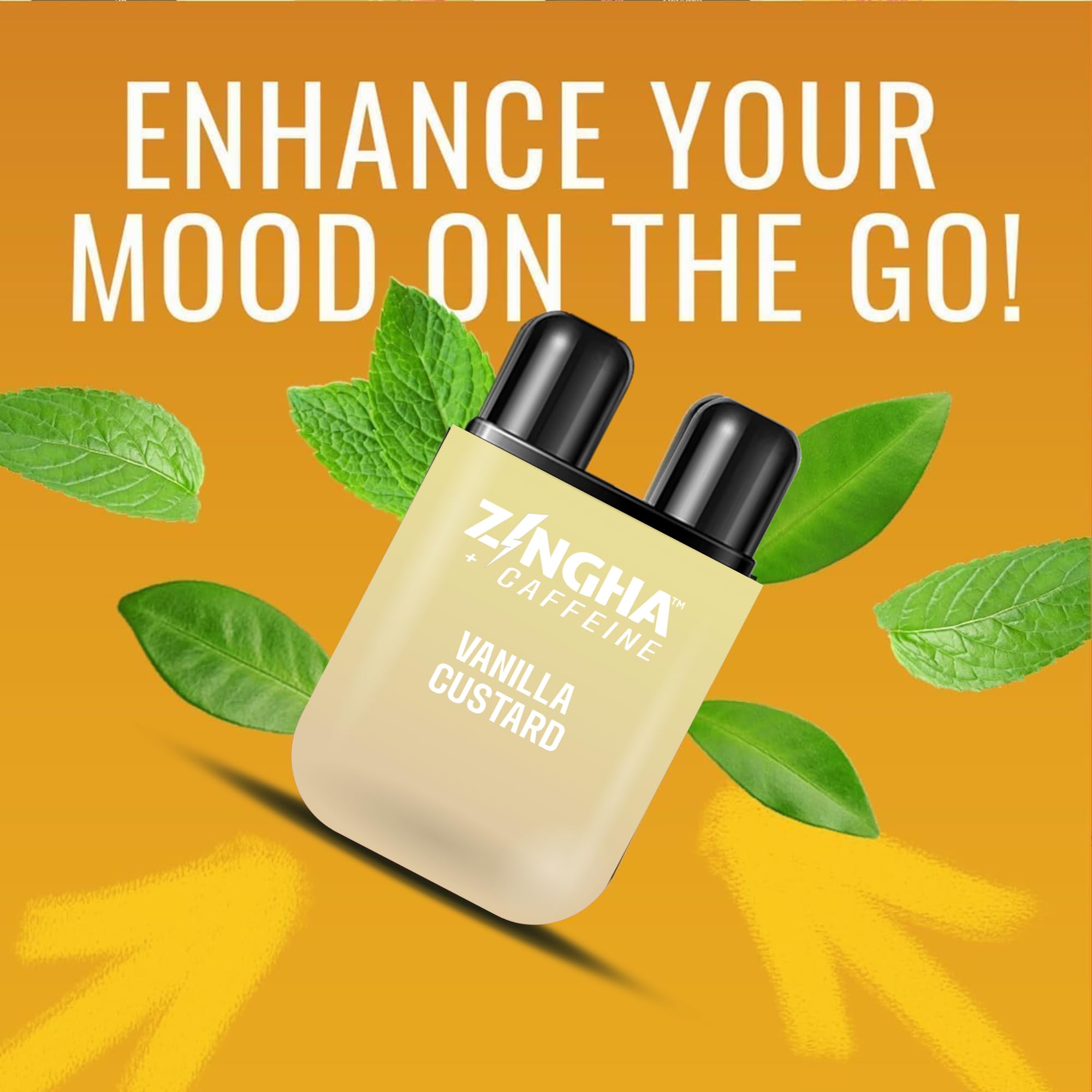 Z!NGHA Caffeinated Aromatherapy Nasal Inhaler – Natural Energy Boost (Triple Berry Ice)