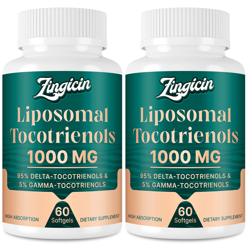 Zingicin Vitamin E Tocotrienols – Liposomal Delta & Gamma Tocotrienols 1000mg | 120 Softgels