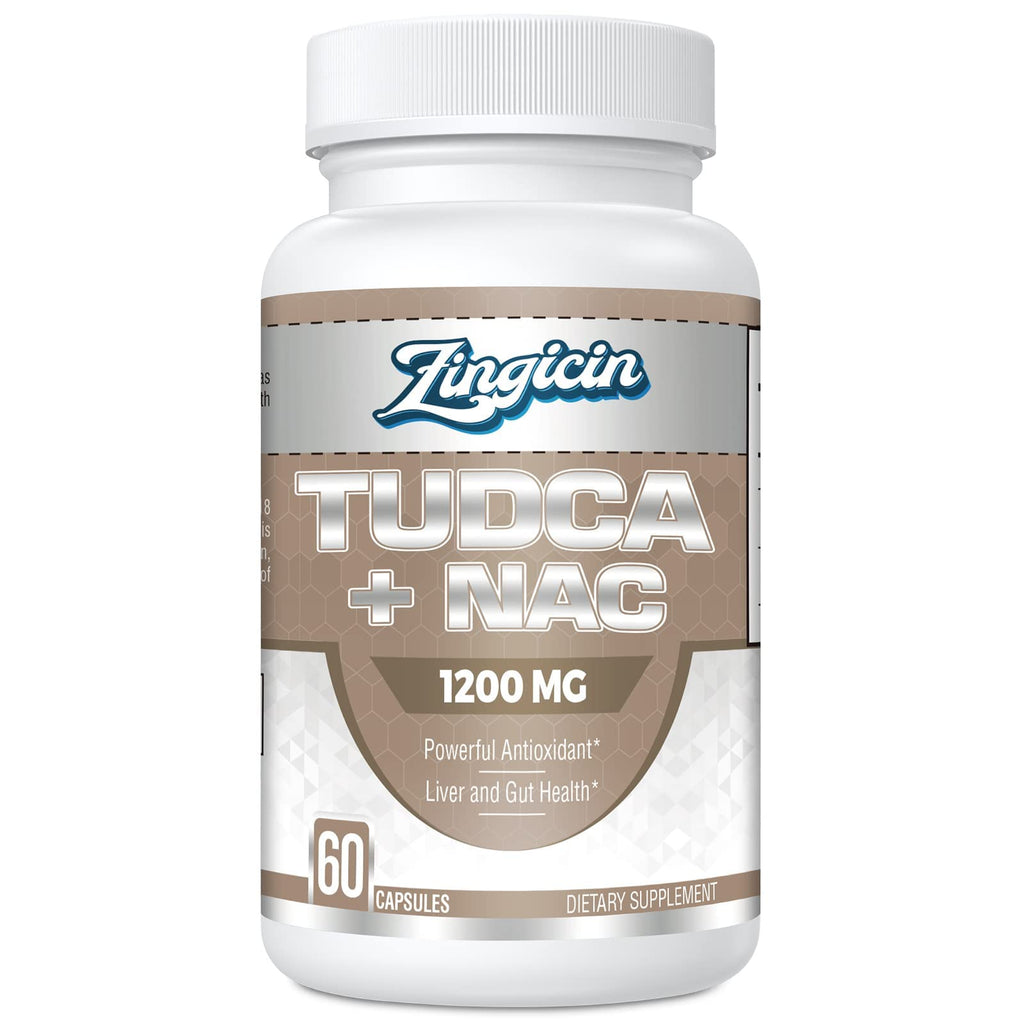Zingicin TUDCA with NAC 1200mg - 60 Capsules | TUDCA + NAC for Liver Health