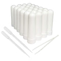ZIOJOVK 24 Pcs Essential Oil Inhalers – Blank Plastic Tubes with Wicks, Droppers & Tweezers