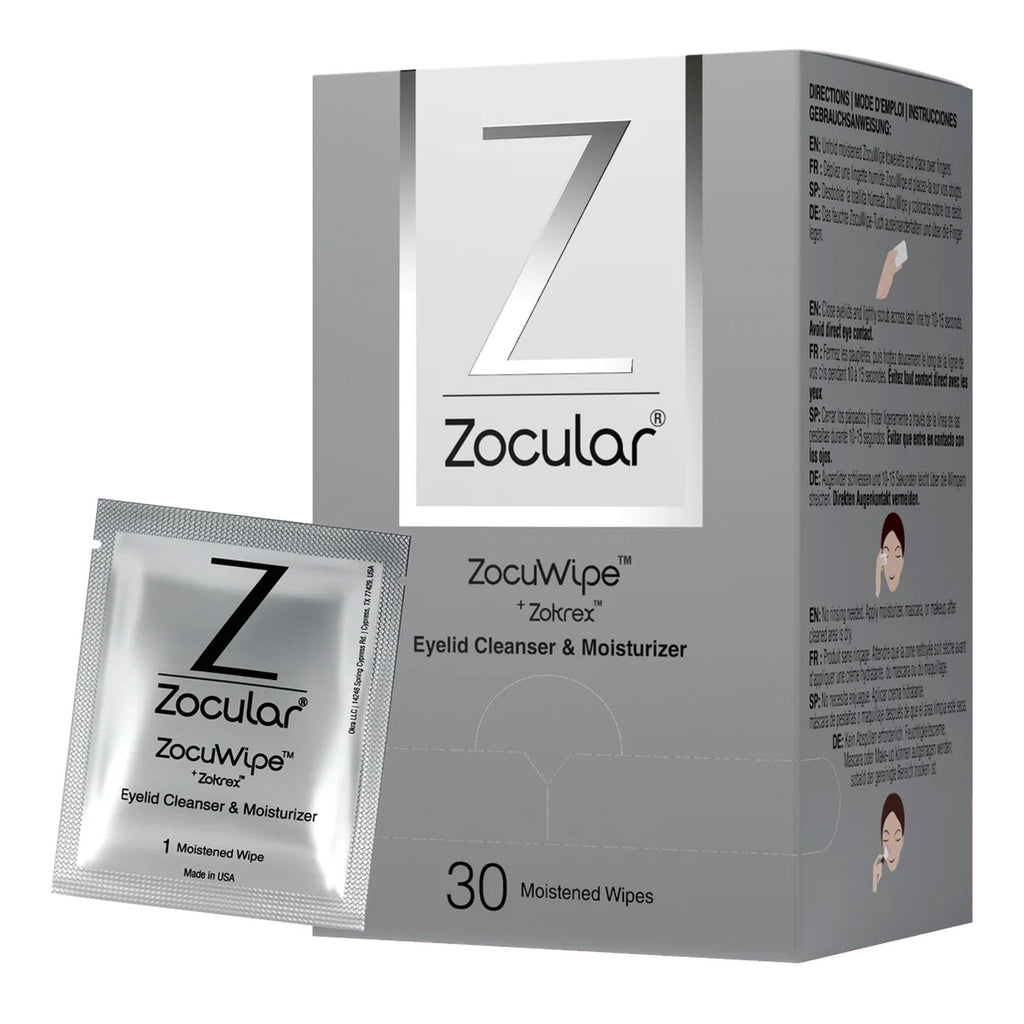 Zocular Zocuwipe Eyelid Wipes with Natural Okra Complex – 15ct