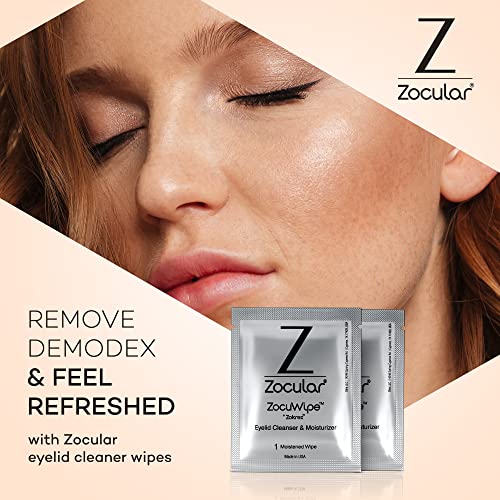 Zocuwipe Eyelid Wipes with Natural Okra Complex — Gentle Cleanse & Moisturize (30ct)