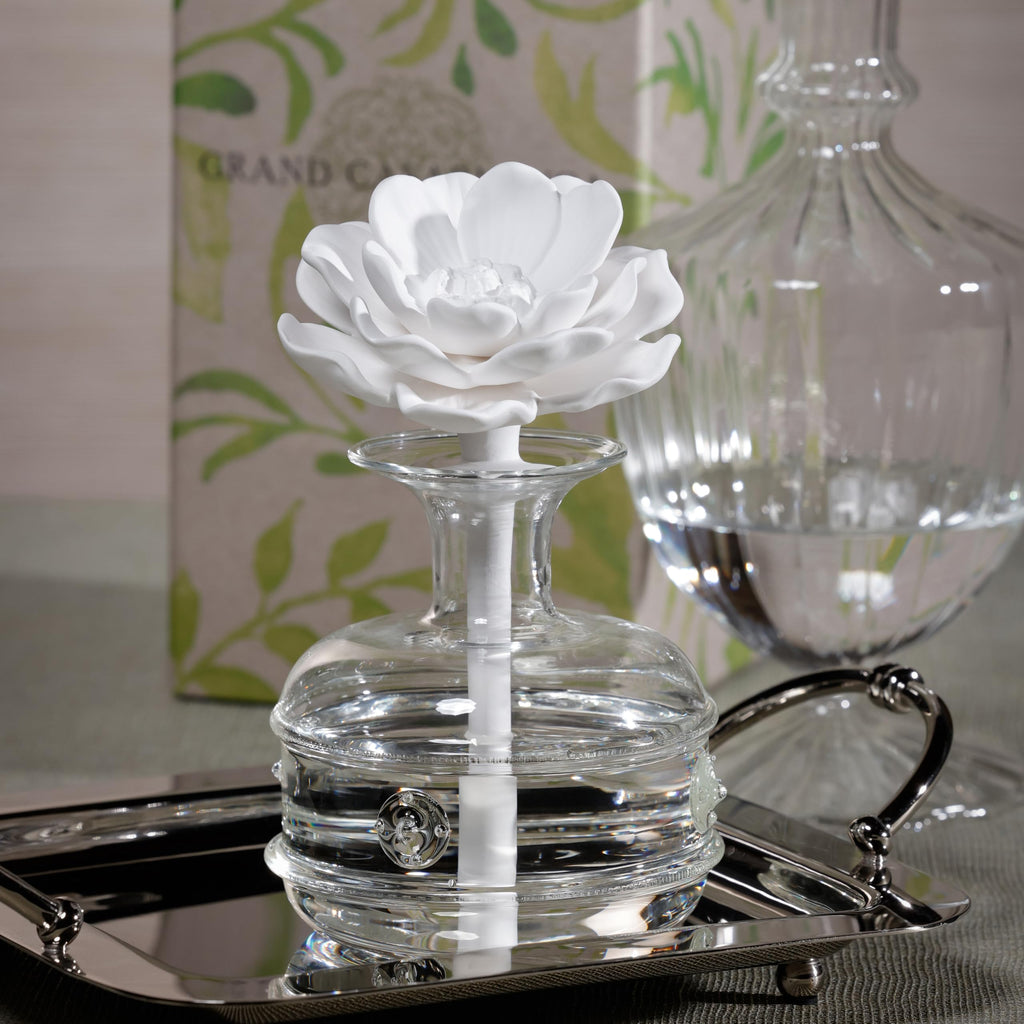 Zodax Grand Casablanca Porcelain Oil Diffuser - 6.76 oz Water Lotus