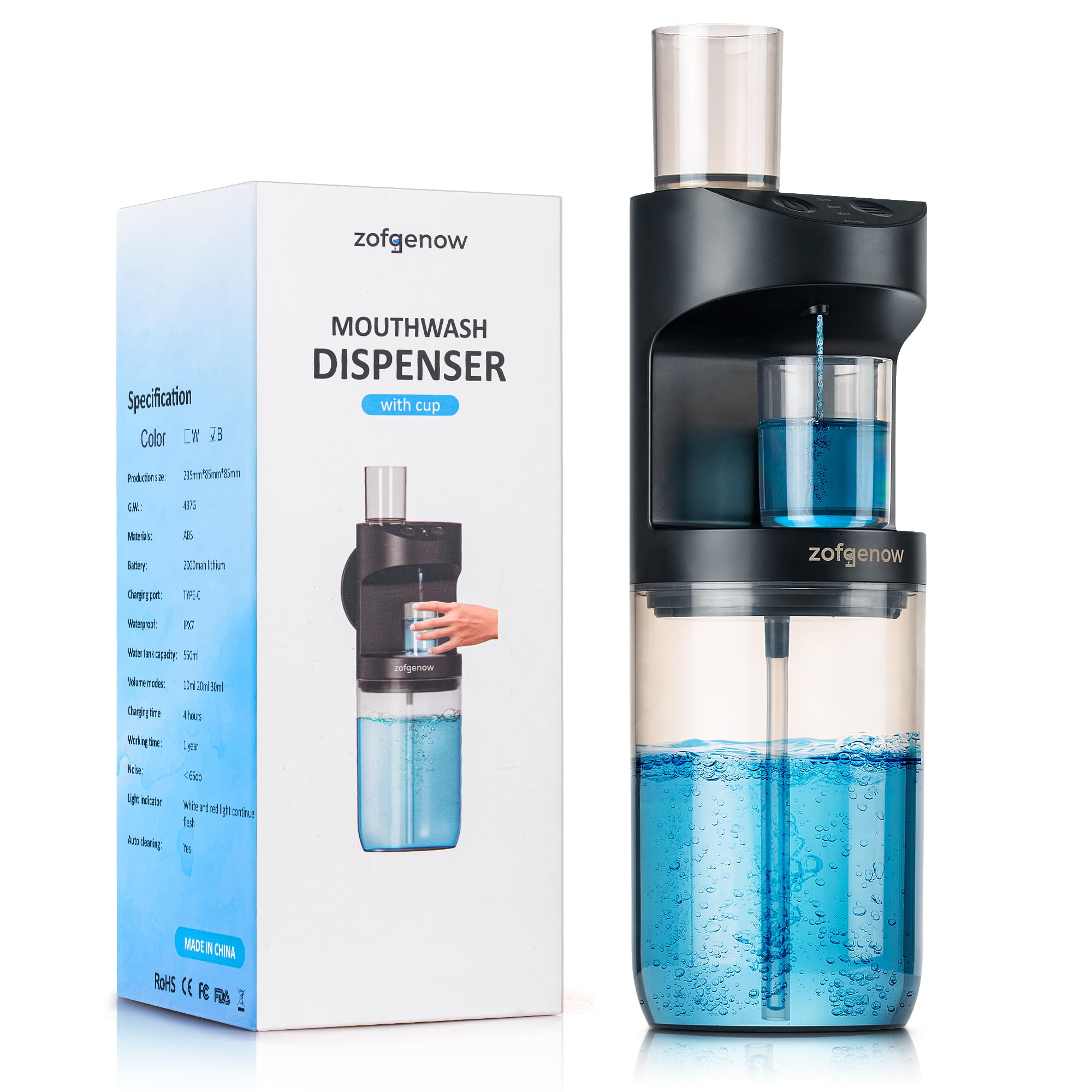 ZOFGENOW Mouthwash Dispenser Cup Set of 2 – Magnetic, Wall-Mounted, Leak-Proof