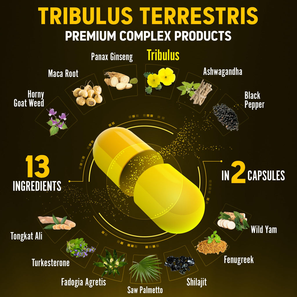 Zolotus 13in1 Tribulus Capsules with Maca, Panax Ginseng – 120 Caps