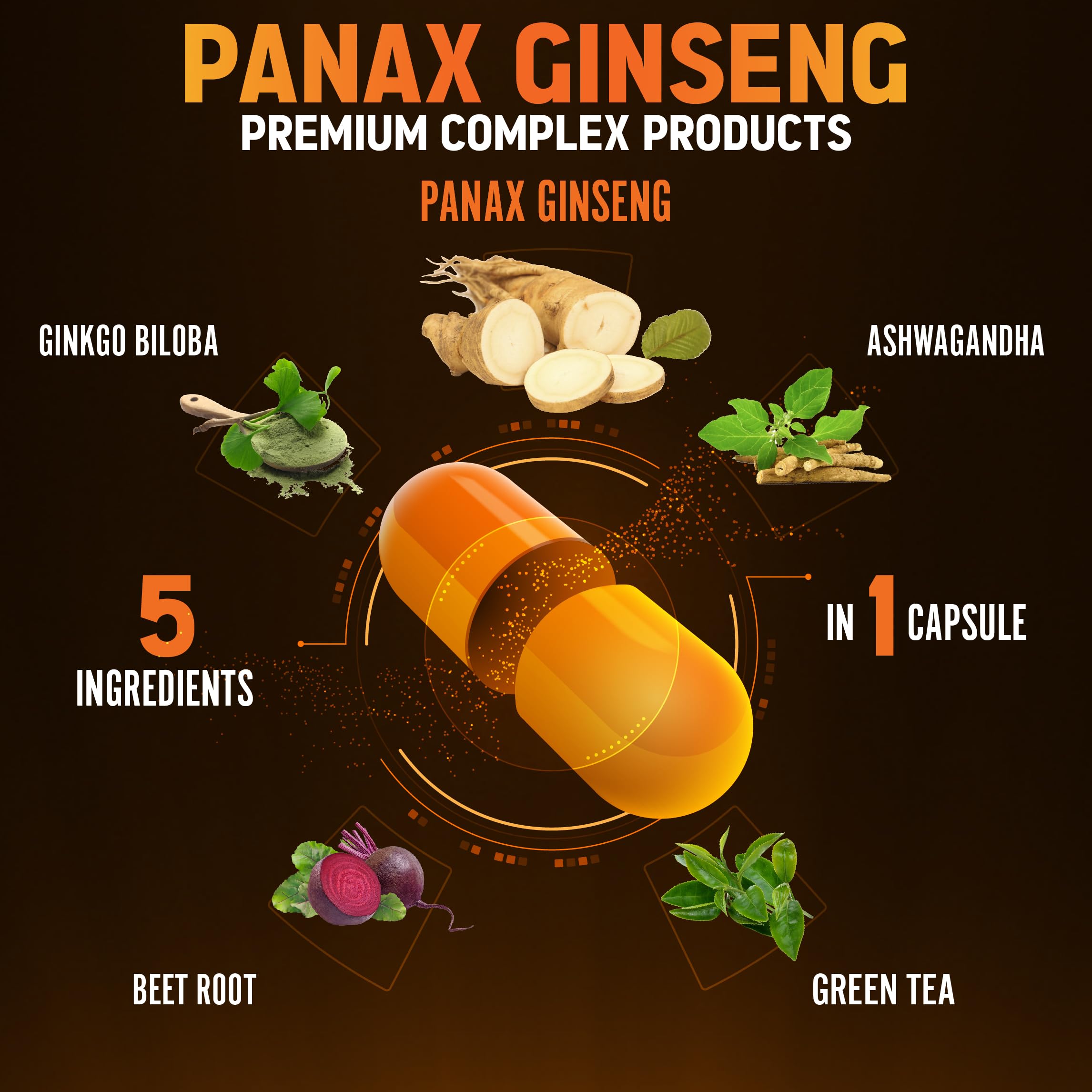 Zolotus Panax Ginseng + Ginkgo Biloba – 120 Capsules (2-Month Supply)