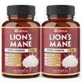 Zolotus Lions Mane Mushroom Supplement – 2 Pack (90 Capsules) with Cordeyceps, Reishi, Ashwagandha | 6 Month Supply