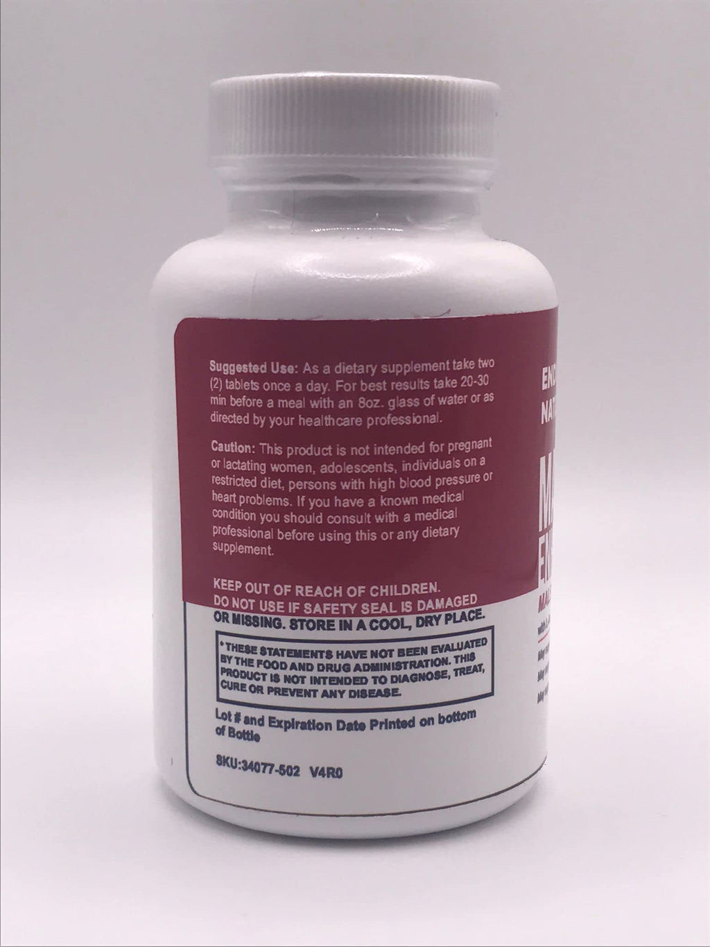 Zonata Endure Naturals Strength Support - Endura Naturals Male Enhancement Supplement | 60 Count