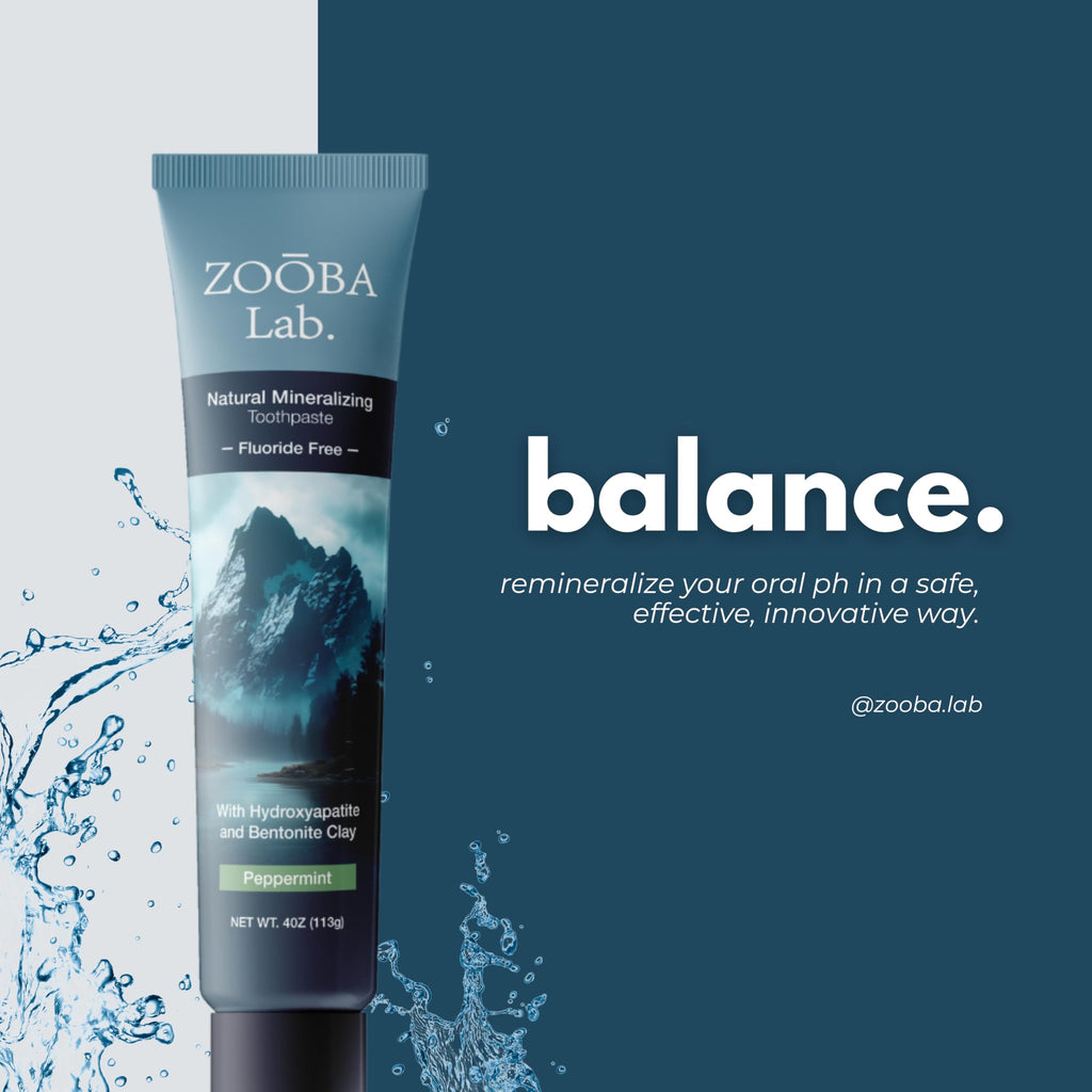 Zooba Fluoride Free Toothpaste with Hydroxyapatite – Remineralizing, Whitening, Bentonite Clay | Vegan