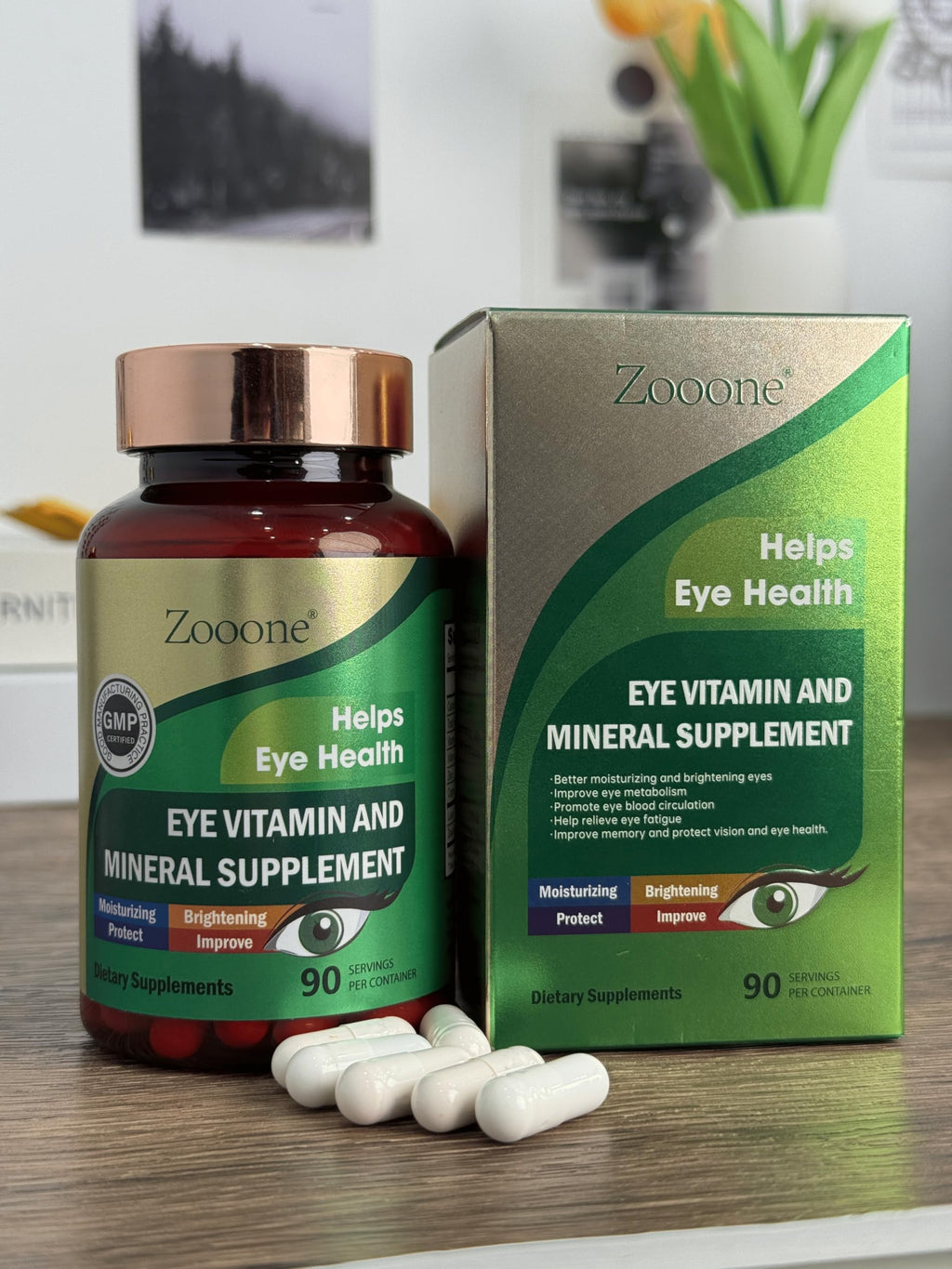 Zooone Lutein Eye Vitamins – Macular Health & Dry Eye Support, 90 Tablets
