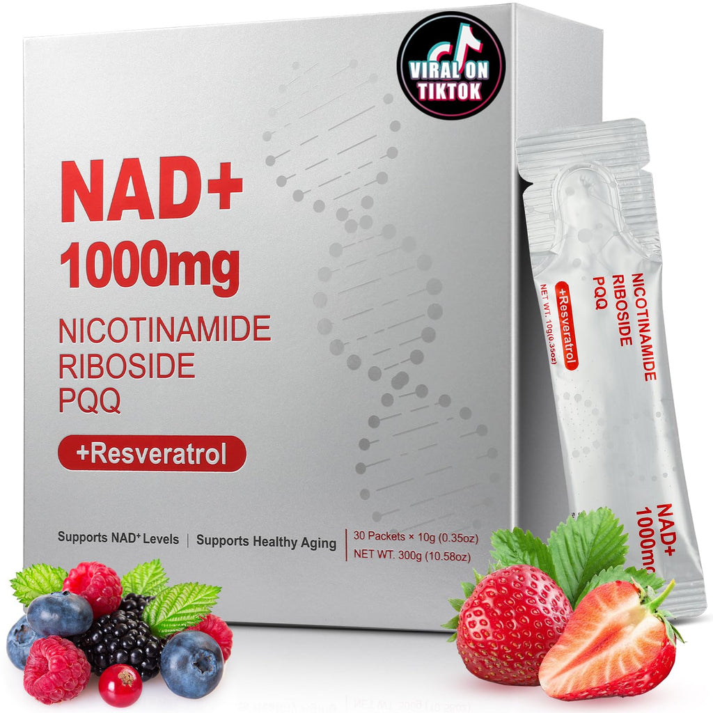 ZOROAHER NAD+ 1000mg Liquid Supplement – NR, Resveratrol & PQQ for Energy & Focus