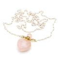 Zotoone Rose Quartz Perfume Bottle Pendant Necklace | Essential Oil Diffuser Jewelry