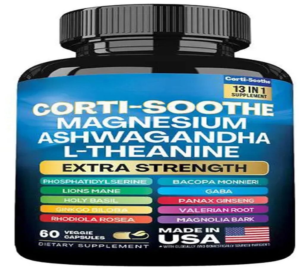 Zoyava Corti-Soothe: Cortisol Support with Magnesium Glycinate & Adaptogens | 60 Caps