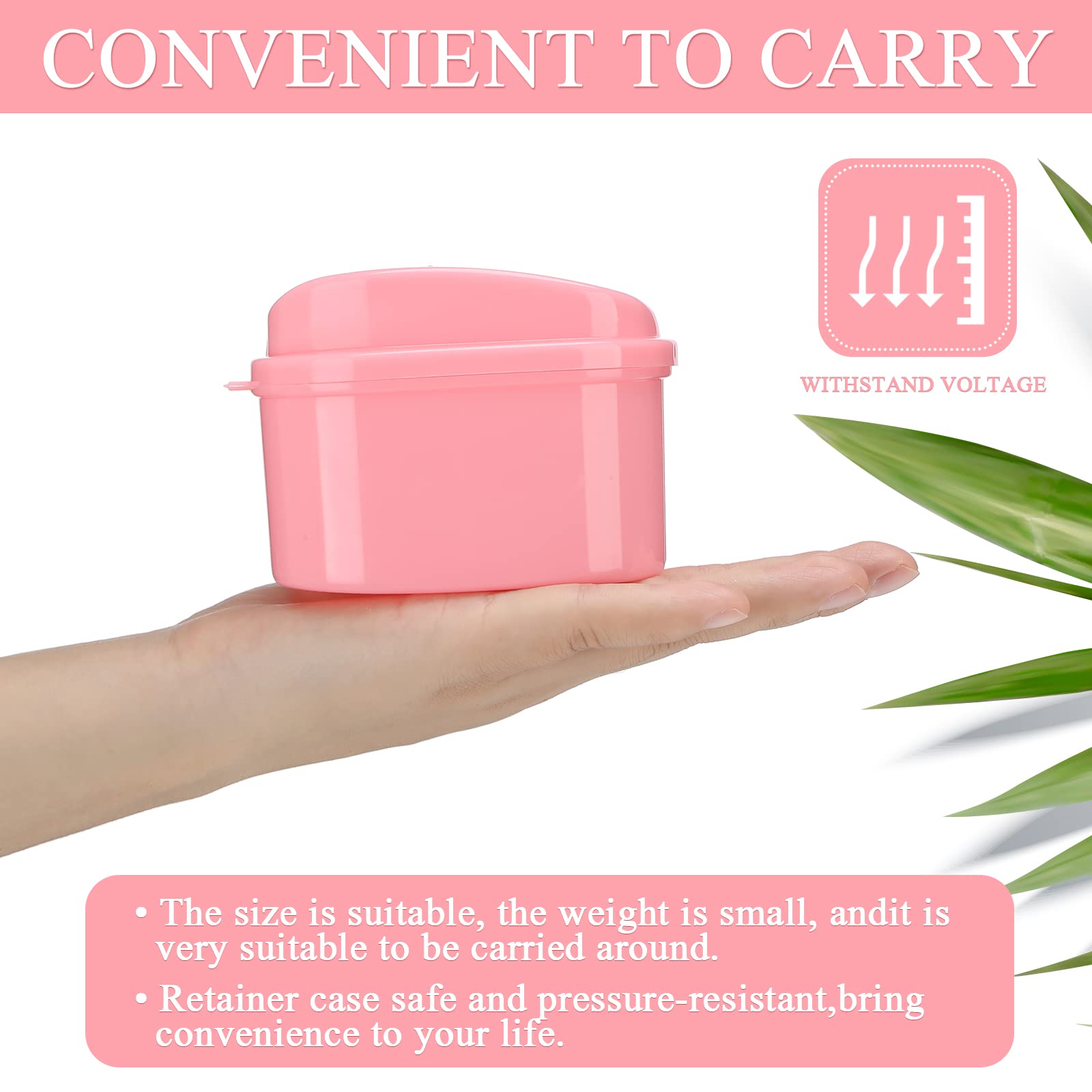 Zubebe 20 Pcs Denture Case Set with Strainer Basket – 5 Colors, Travel Denture Bath & Retainer Holder